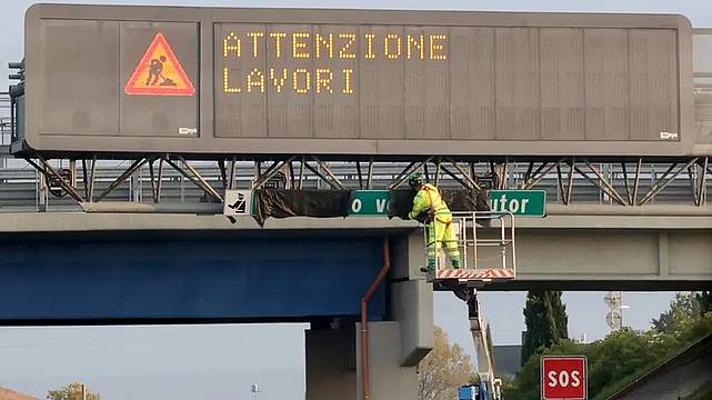 I cantieri per l'installazione dei tutor in A27- da venerdì 7 marzo diventano operativi