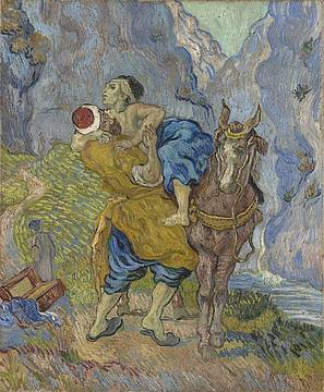 Vincent van Gogh, Il buon Samaritano (da Delacroix) , 1890 © 2021 Collection Kröller-Müller Museum, Otterlo, the Netherlands; photo Rik Klein Gotink, Harderwijk Vincent van Gogh, Il buon Samaritano (da Delacroix) , 1890 © 2021 Collection Kröller-Müller Museum, Otterlo, the Netherlands; photo Rik Klein Gotink, Harderwijk