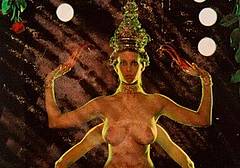 La danza propiziatoria, 1972, effiçage su carta La danza propiziatoria, 1972, effiçage su carta