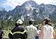 Un'immagine degli interventi della frana che ha interdetto la Alemagna, nel comune di San Vito di Cadore, nella prime ore di martedì 1 luglio