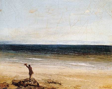 Gustave Courbet - Riva del mare a Palavas - 1854 Montpellier Musée Fabre-Claude Monet Gustave Courbet - Riva del mare a Palavas - 1854 Montpellier Musée Fabre-Claude Monet