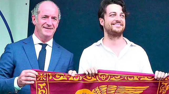Alberto Stefani e Luca Zaia