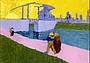 Giovanni Giacometti, Il ponte di Langlois - copia da Vincent van Gogh 1906-1907