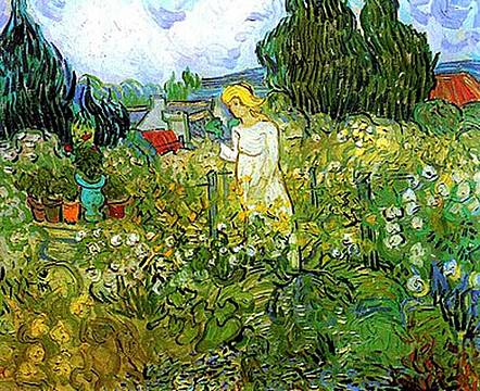 Vincent van Gogh - Marguerite Gachet nel suo giardino a Auvers-sur-Oise (particolare), 1890, Parigi, musée d'Orsay
