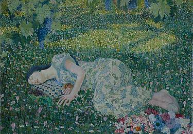 Il sogno del melograno - Felice Casorati Il sogno del melograno - Felice Casorati