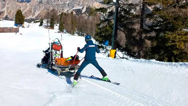 Un soccorso in pista