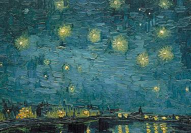 Vincent van Gogh, Notte stellata sul Rodano (particolare), 1888 - Parigi, musée d'Orsay