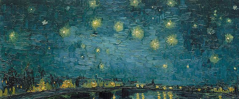 Vincent van Gogh, Notte stellata sul Rodano (particolare), 1888 - Parigi, musée d'Orsay Vincent van Gogh, Notte stellata sul Rodano (particolare), 1888 - Parigi, musée d'Orsay