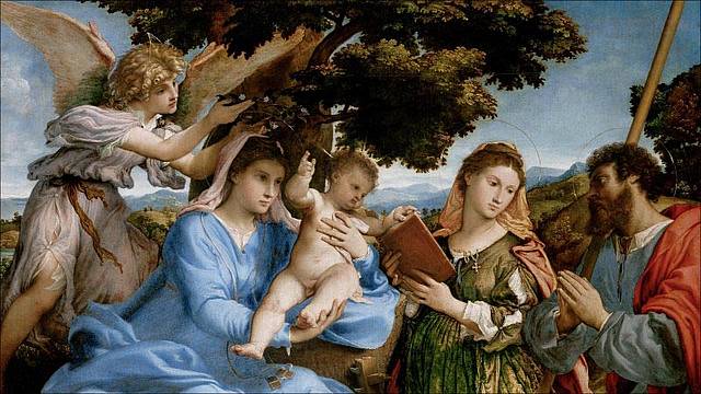 Sacra Conversazione con i santi Caterina e Tommaso Sacra Conversazione con i santi Caterina e Tommaso