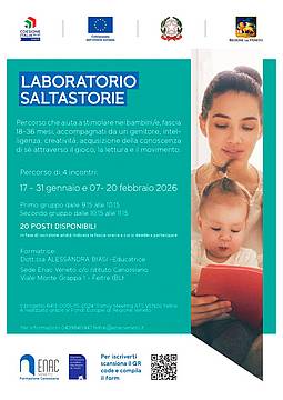 LABORATORIO SALTASTORIE - Percorso la fascia d'età 18 - 36 mesi