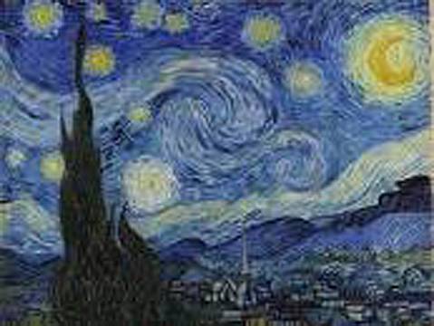 Vincent van Gogh, Notte stellata (particolare), 1889 - New York, MOMA - The Museum of Modern Art Vincent van Gogh, Notte stellata (particolare), 1889 - New York, MOMA - The Museum of Modern Art
