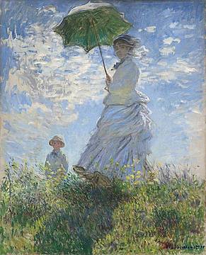 Claude Monet, Donna con parasole. Madame Monet con il figlio (particolare), 1875 - Washington, National Gallery of Art Claude Monet, Donna con parasole. Madame Monet con il figlio (particolare), 1875 - Washington, National Gallery of Art