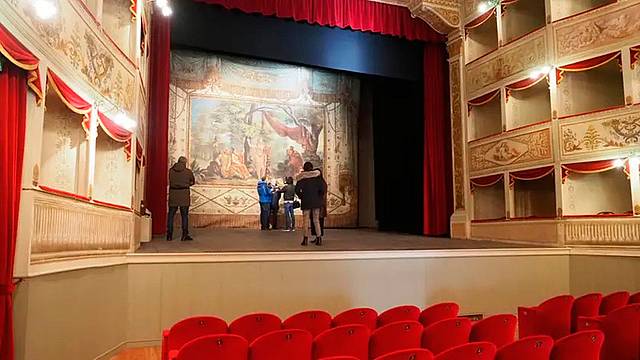 Il palco del teatro della Sena di Feltre Il palco del teatro della Sena di Feltre