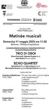 Domenica 11 maggio - Matinée con ensemble di fiati Steffani