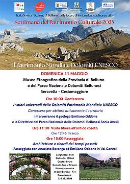 Dolomiti Unesco - conferenza al Museo Etnografico di Serravelle