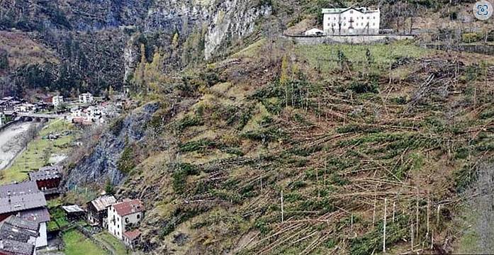 La devastazione di Vaia