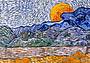 Vincent van Gogh, Paesaggio con covoni e luna nascente (particolare), 1889 © 2020 Collection Kröller-Müller Museum, Otterlo, the Netherlands; Photography Rik Klein Gotink, Harderwijk