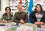 Da sinistra i segretari Denise Casanova (Cgil), Francesco Orrù (Cisl) e Sonia Bridda (Uil) Da sinistra i segretari Denise Casanova (Cgil), Francesco Orrù (Cisl) e Sonia Bridda (Uil)