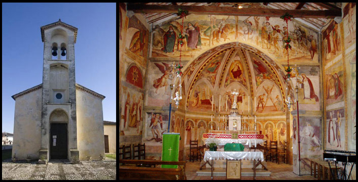 chiesetta di S. Andrea di Gris - esterno-interno chiesetta di S. Andrea di Gris - esterno-interno